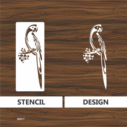 parrot Stencil Reusable Stencil For Canvas And Wall Painting.ID# 317