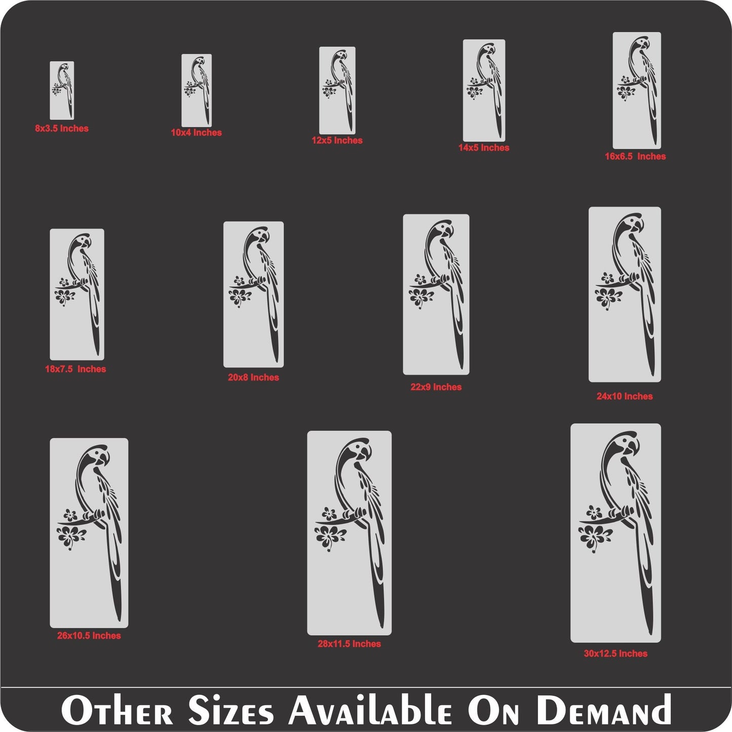 parrot Stencil Reusable Stencil For Canvas And Wall Painting.ID# 317