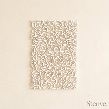 Arabic Alphabet Calligraphy Islamic Reusable Stencil for Canvas and wall painting #ID 01