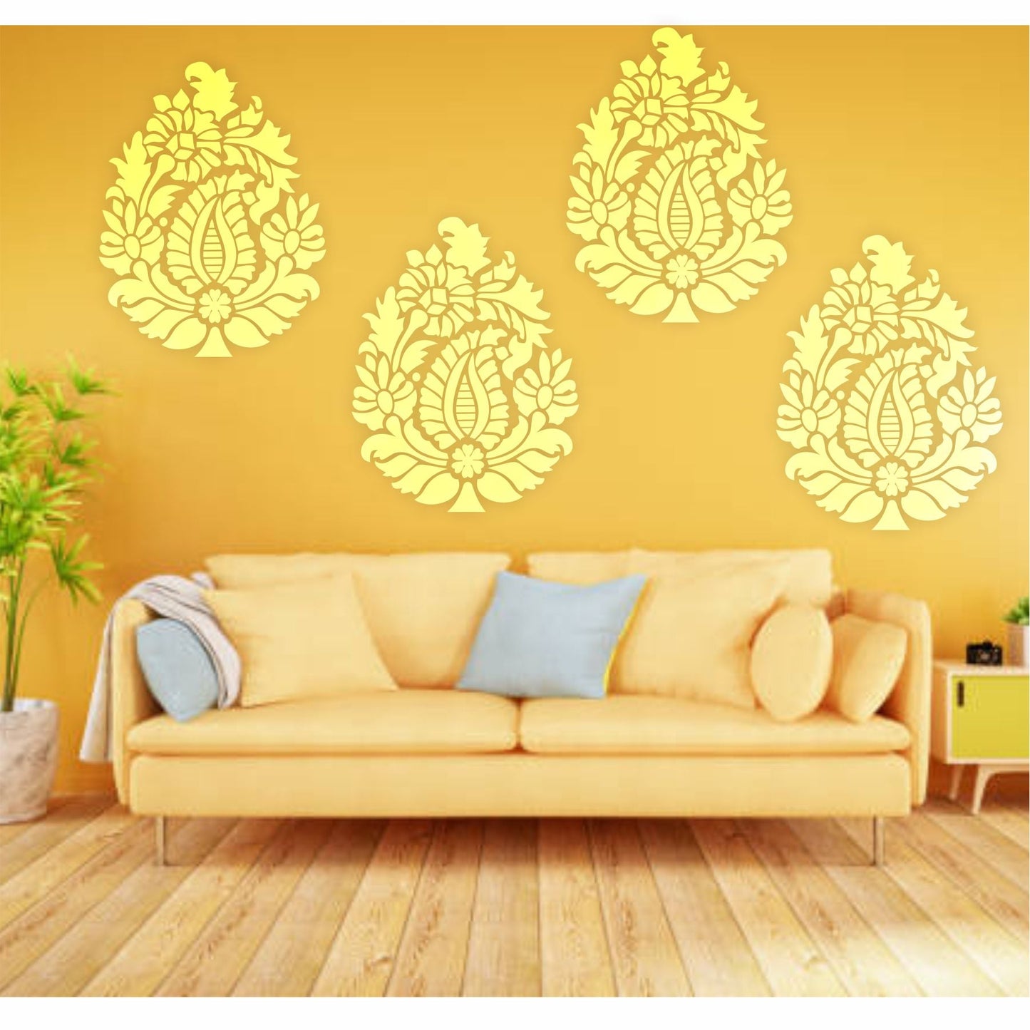 Pear Paisley Damask stencil Reusable Stencil For Canvas And Wall Painting. ID #327