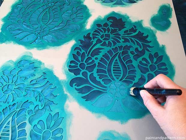 Pear Paisley Damask stencil Reusable Stencil For Canvas And Wall Painting. ID #327