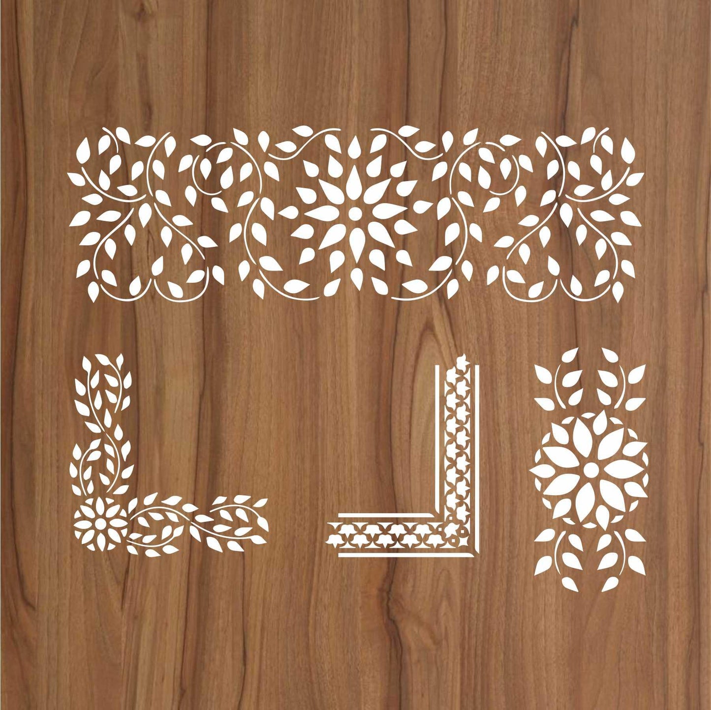 Indian Inlay (furniture and fabric) Reusable Stencil For Canvas And Wall Painting.ID #339