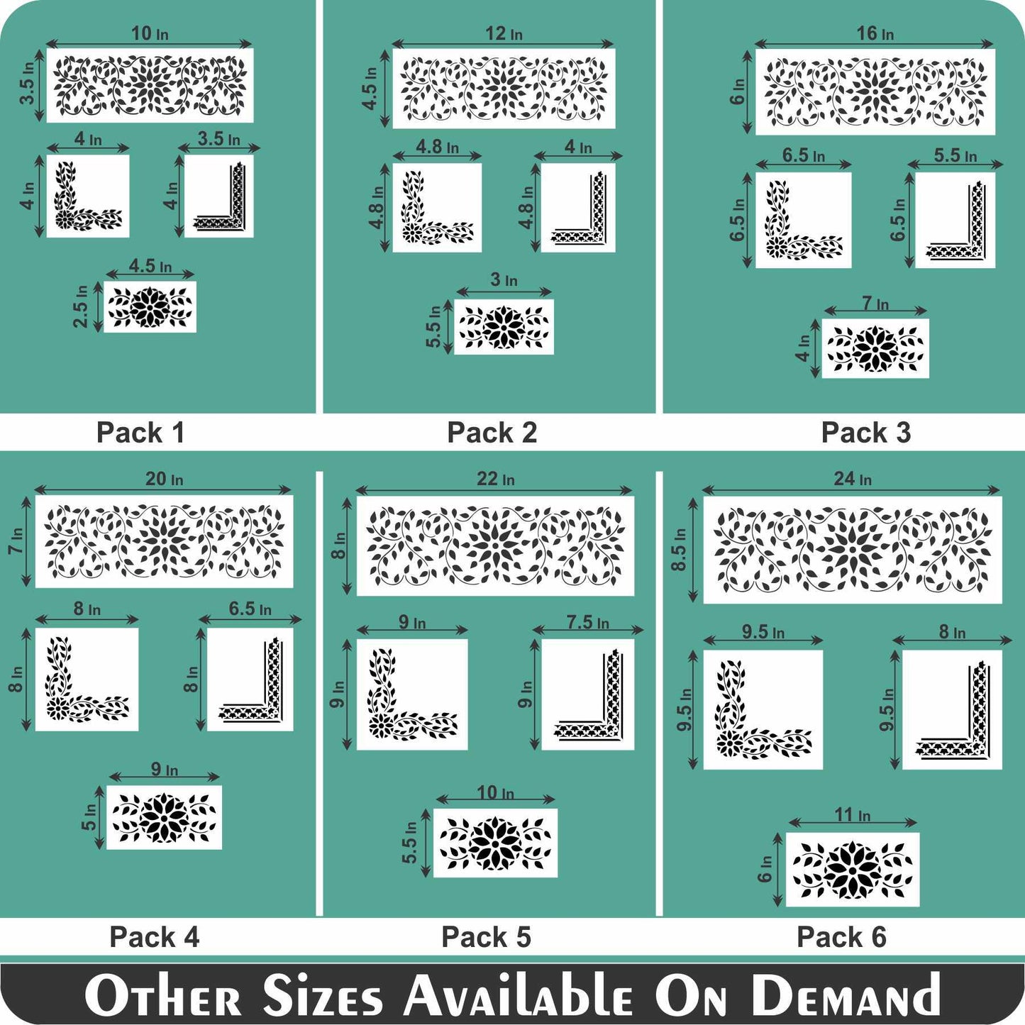 Indian Inlay (furniture and fabric) Reusable Stencil For Canvas And Wall Painting.ID #339