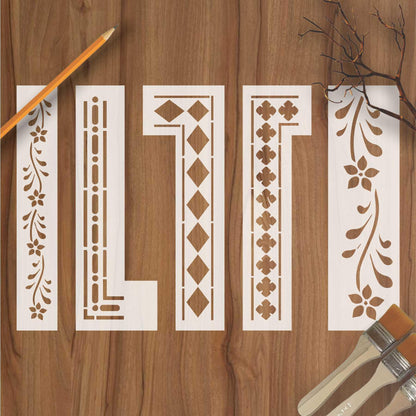 Indian Inlay (furniture and fabric) Reusable Stencil For Canvas And Wall Painting.ID#340
