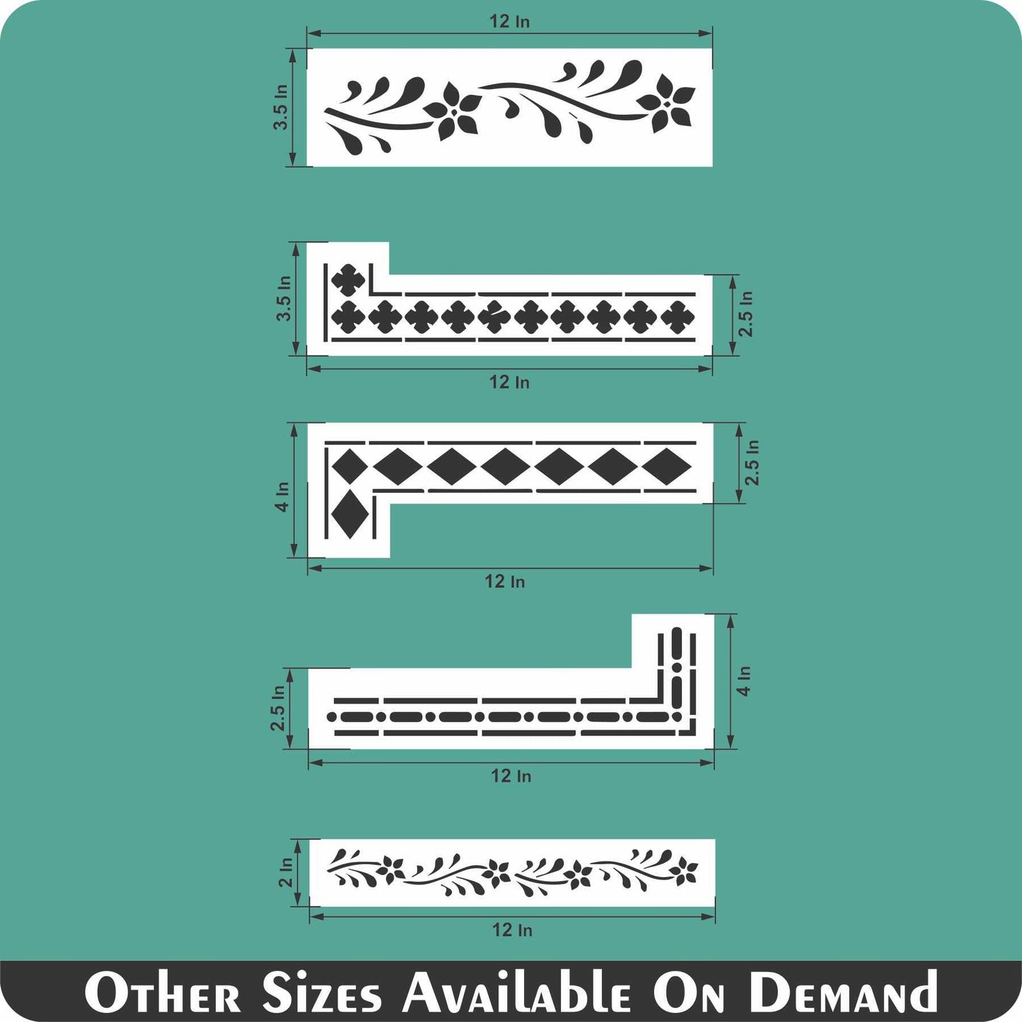 Indian Inlay (furniture and fabric) Reusable Stencil For Canvas And Wall Painting.ID#340