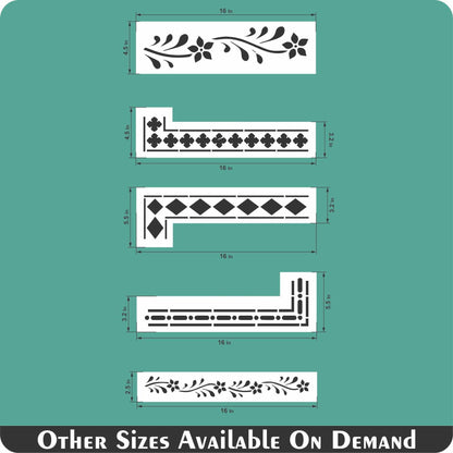 Indian Inlay (furniture and fabric) Reusable Stencil For Canvas And Wall Painting.ID#340