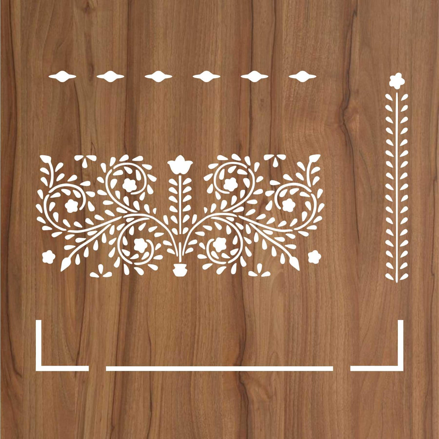 Indian Inlay (furniture and fabric) Reusable Stencil For Canvas And Wall Painting. ID #350