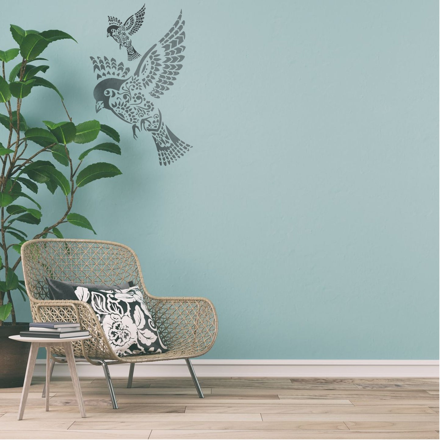 Bird Mandala Stencil Wall Painting Scrapbook Coloring Embossing Album Decorative Paper Card Template. ID #386