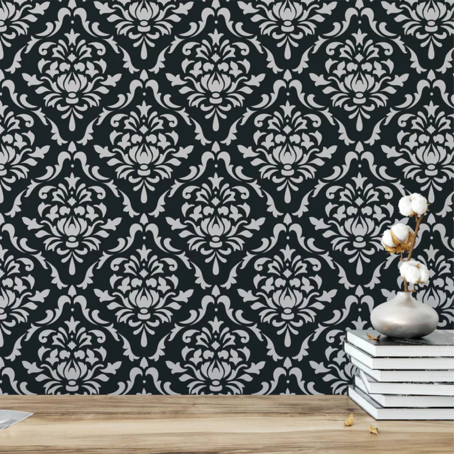 Marcella Damask Layering Stencil Wall Painting Scrapbook Coloring Embossing Album Decorative Template. ID #390