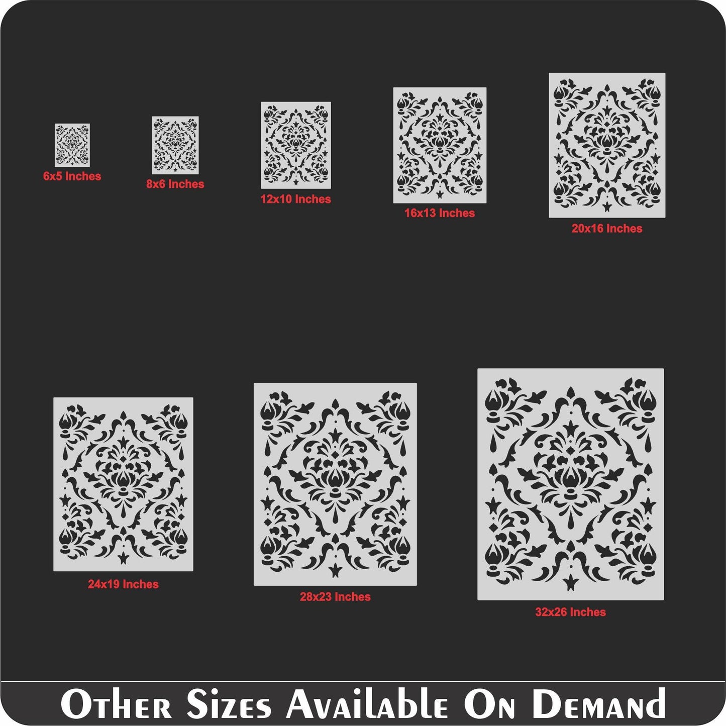 Marcella Damask Layering Stencil Wall Painting Scrapbook Coloring Embossing Album Decorative Template. ID #390