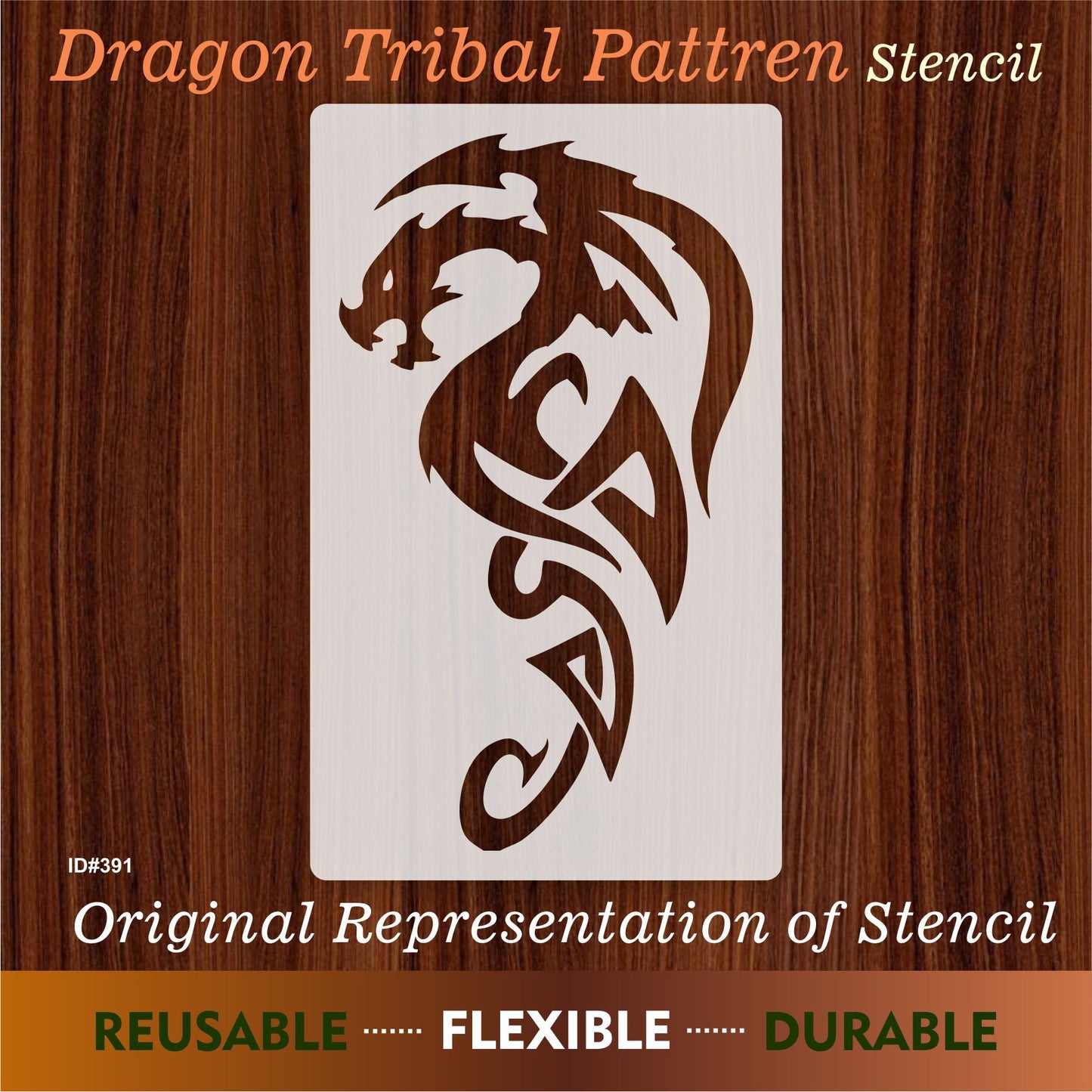 Dragons Reusable Stencil Reusable Stencil For Canvas And Wall Painting.ID# 391