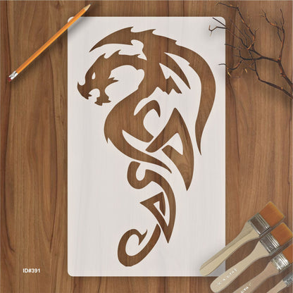 Dragons Reusable Stencil Reusable Stencil For Canvas And Wall Painting.ID# 391