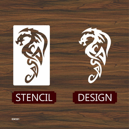 Dragons Reusable Stencil Reusable Stencil For Canvas And Wall Painting.ID# 391
