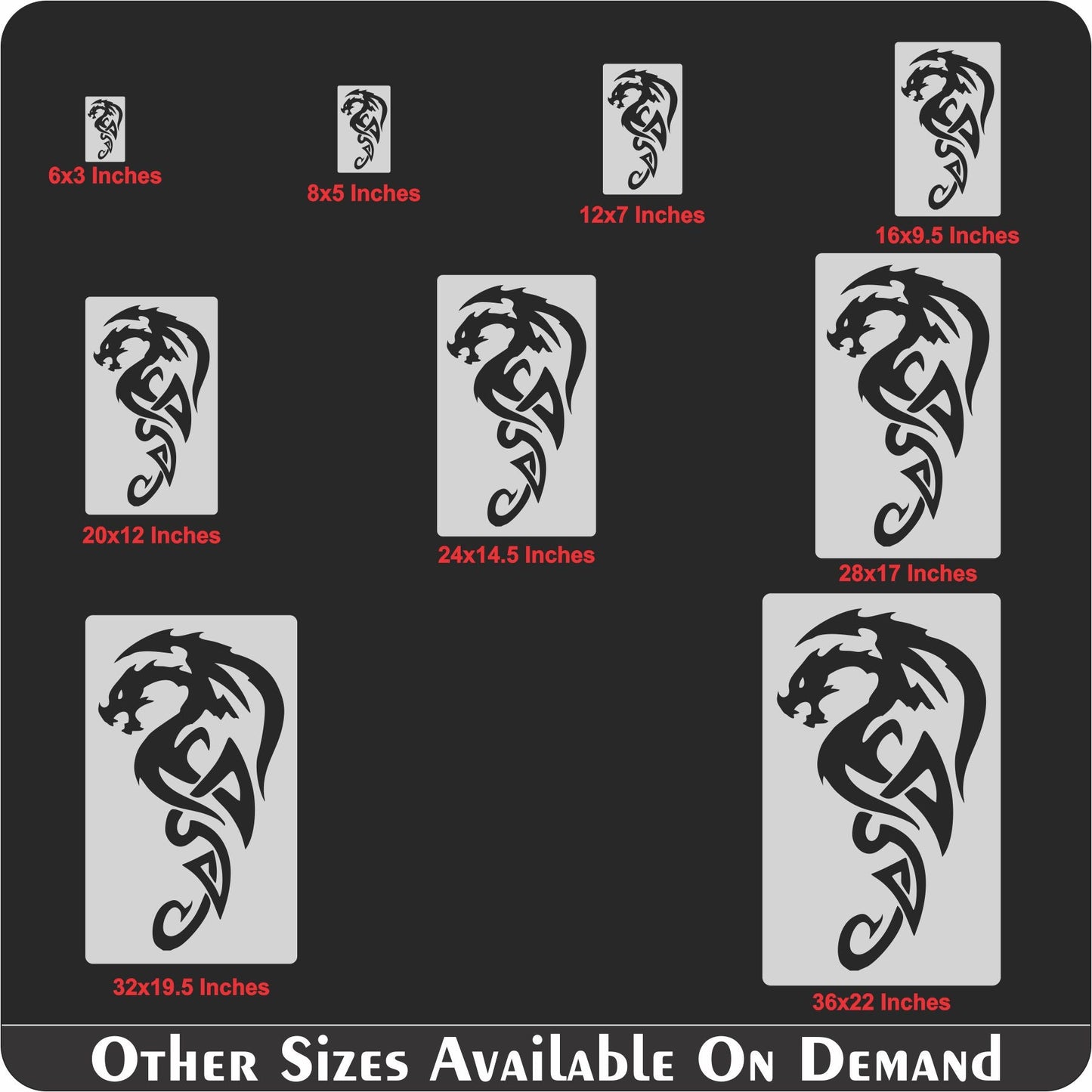 Dragons Reusable Stencil Reusable Stencil For Canvas And Wall Painting.ID# 391