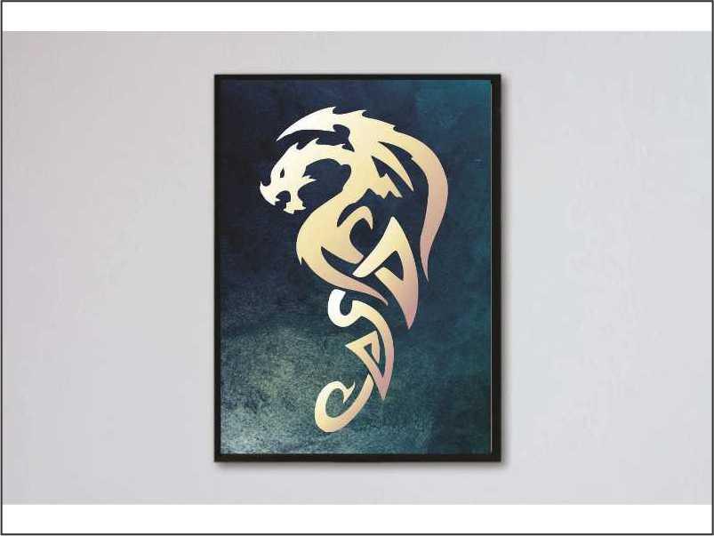 Dragons Reusable Stencil Reusable Stencil For Canvas And Wall Painting.ID# 391