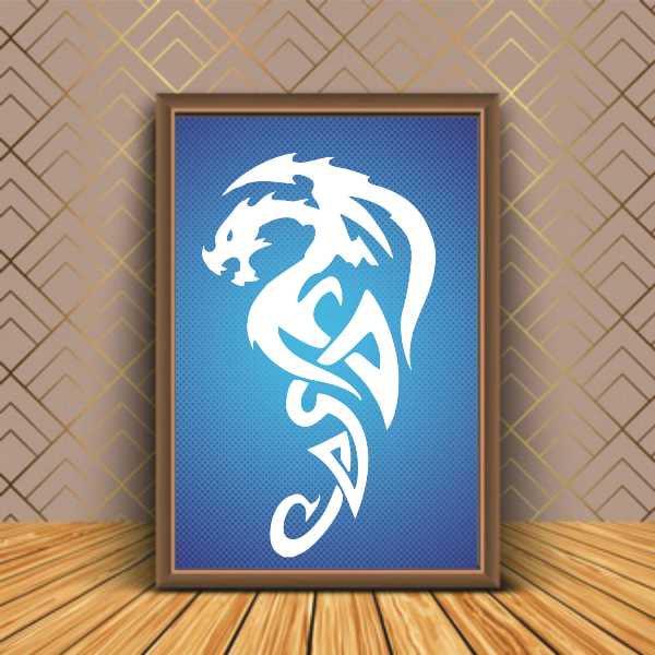 Dragons Reusable Stencil Reusable Stencil For Canvas And Wall Painting.ID# 391