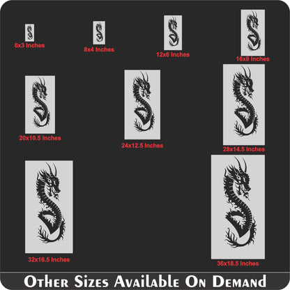 Dragons Reusable Stencil Reusable Stencil For Canvas And Wall Painting.ID# 392