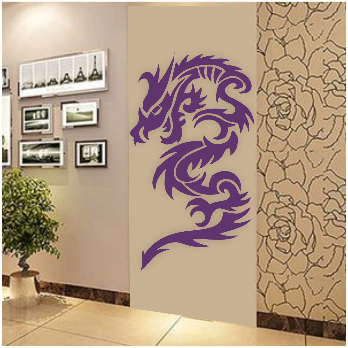 Dragons Reusable Stencil Reusable Stencil For Canvas And Wall Painting.ID# 393