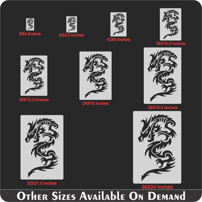 Dragons Reusable Stencil Reusable Stencil For Canvas And Wall Painting.ID# 393