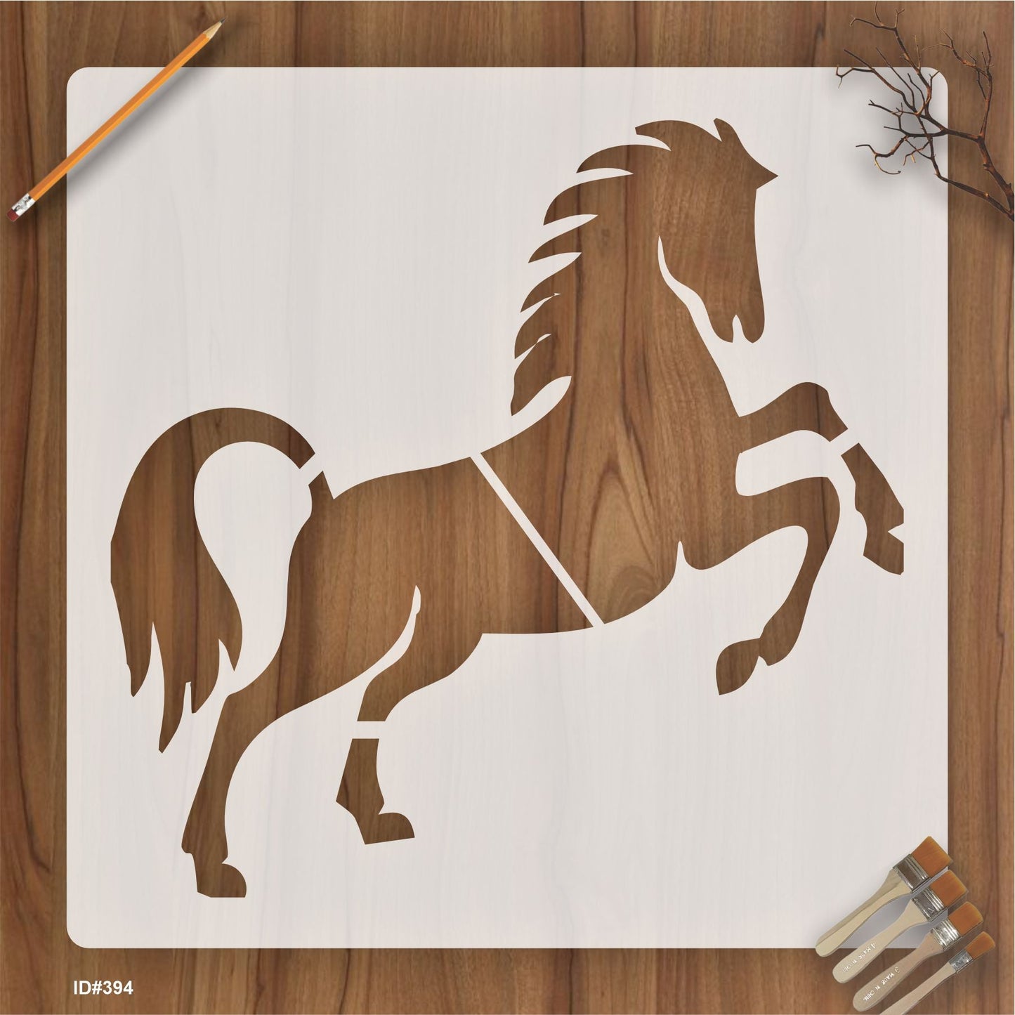 Horse Reusable Stencil For Canvas And Wall Painting.ID #394