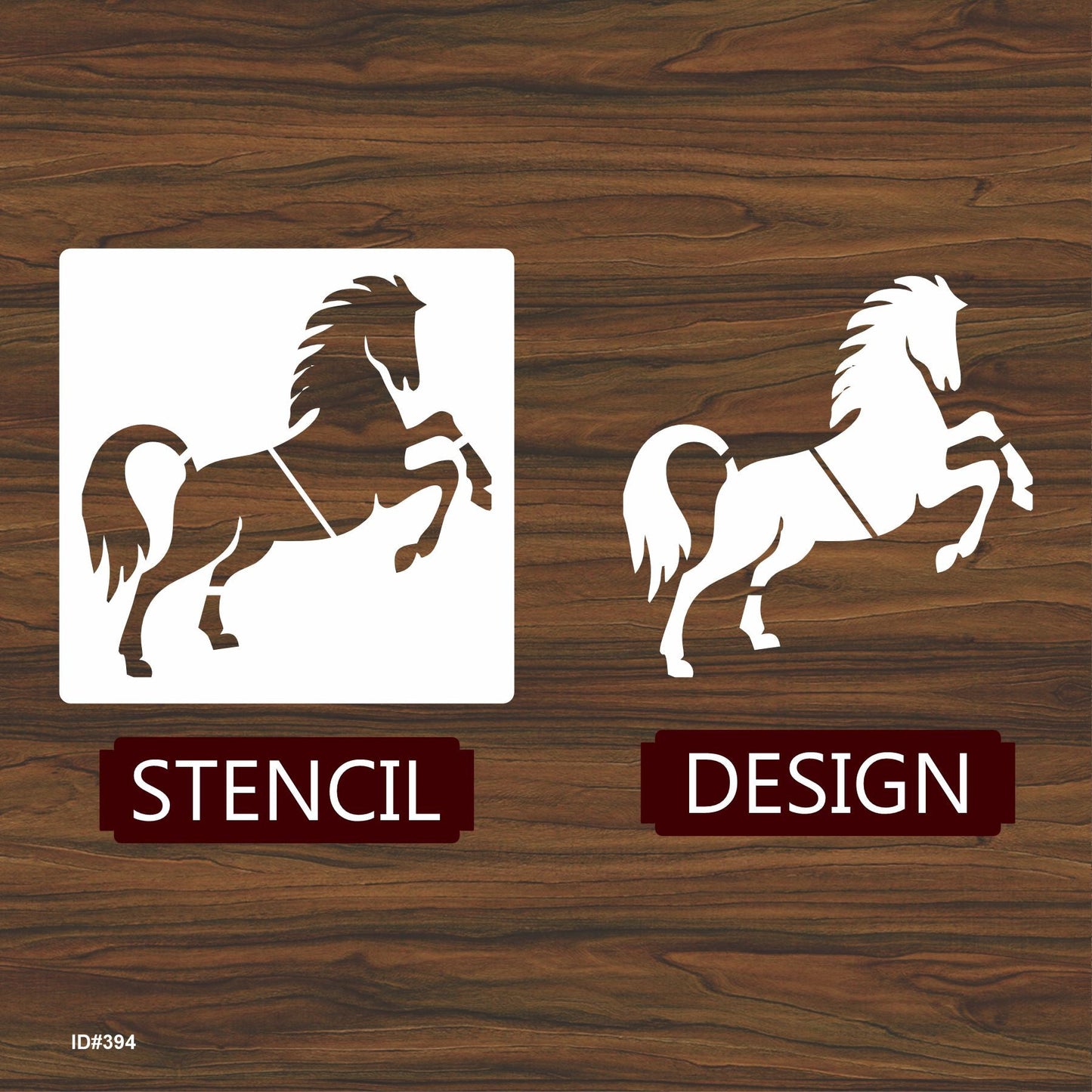 Horse Reusable Stencil For Canvas And Wall Painting.ID #394