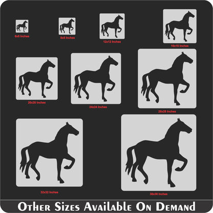 Horse Reusable Stencil For Canvas And Wall Painting.ID #395