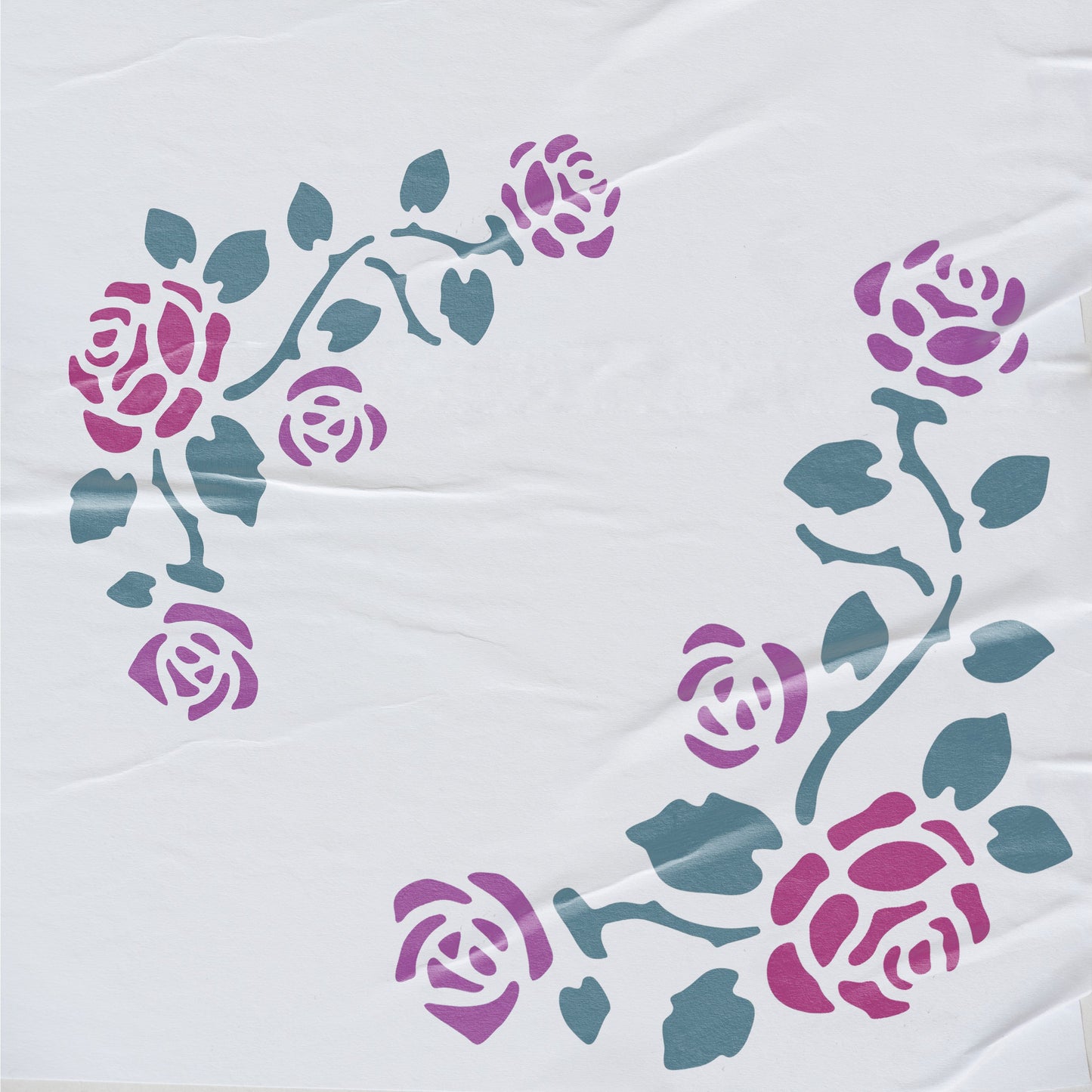 Rose Flower Stencil Airbrush Scrapbook Coloring Embossing Album Diary Journal Drawing Copy Templates. ID #407
