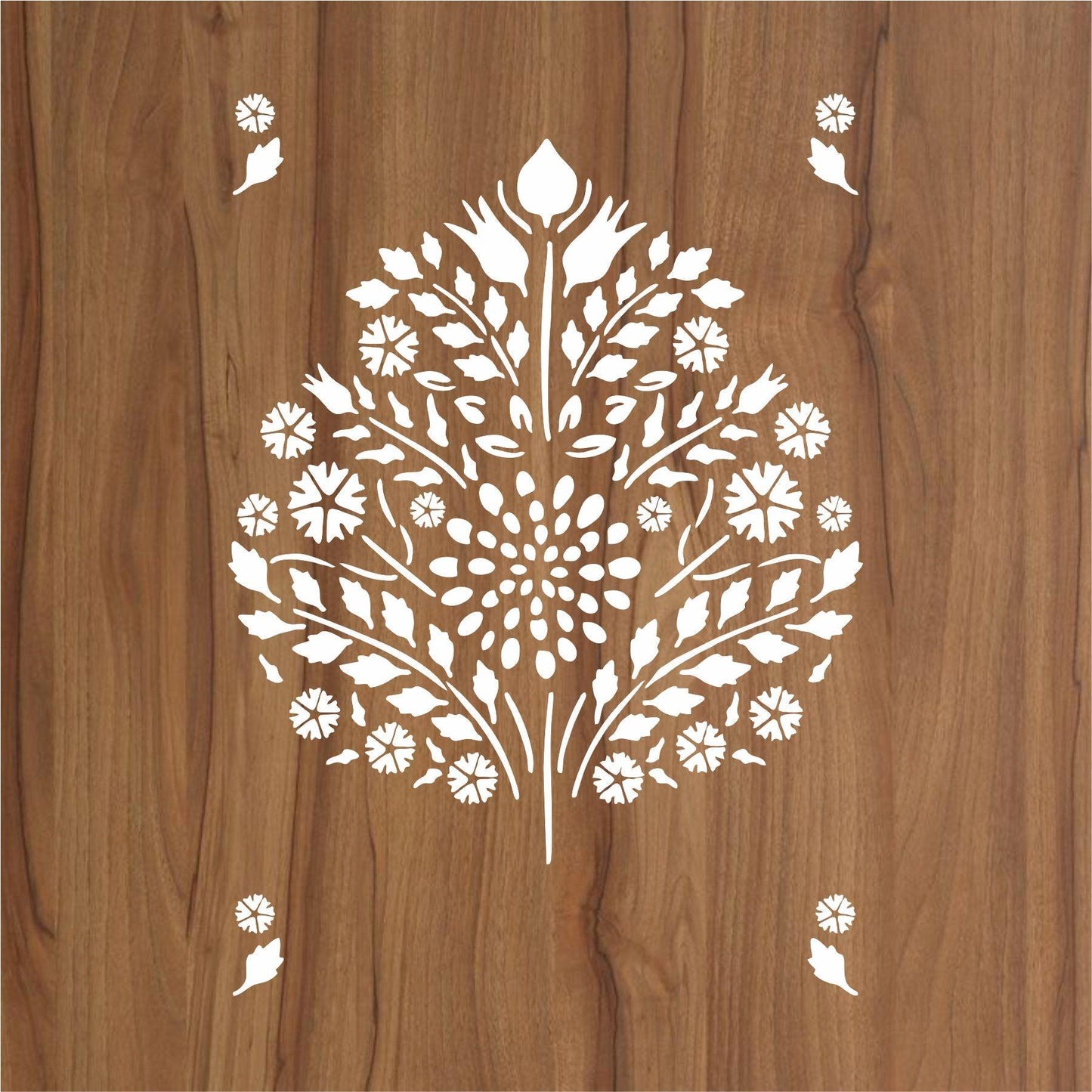 Leaf Damask Pattern Reusable Stencil for Canvas,Furniture,Fabric and wall decoration.ID#251