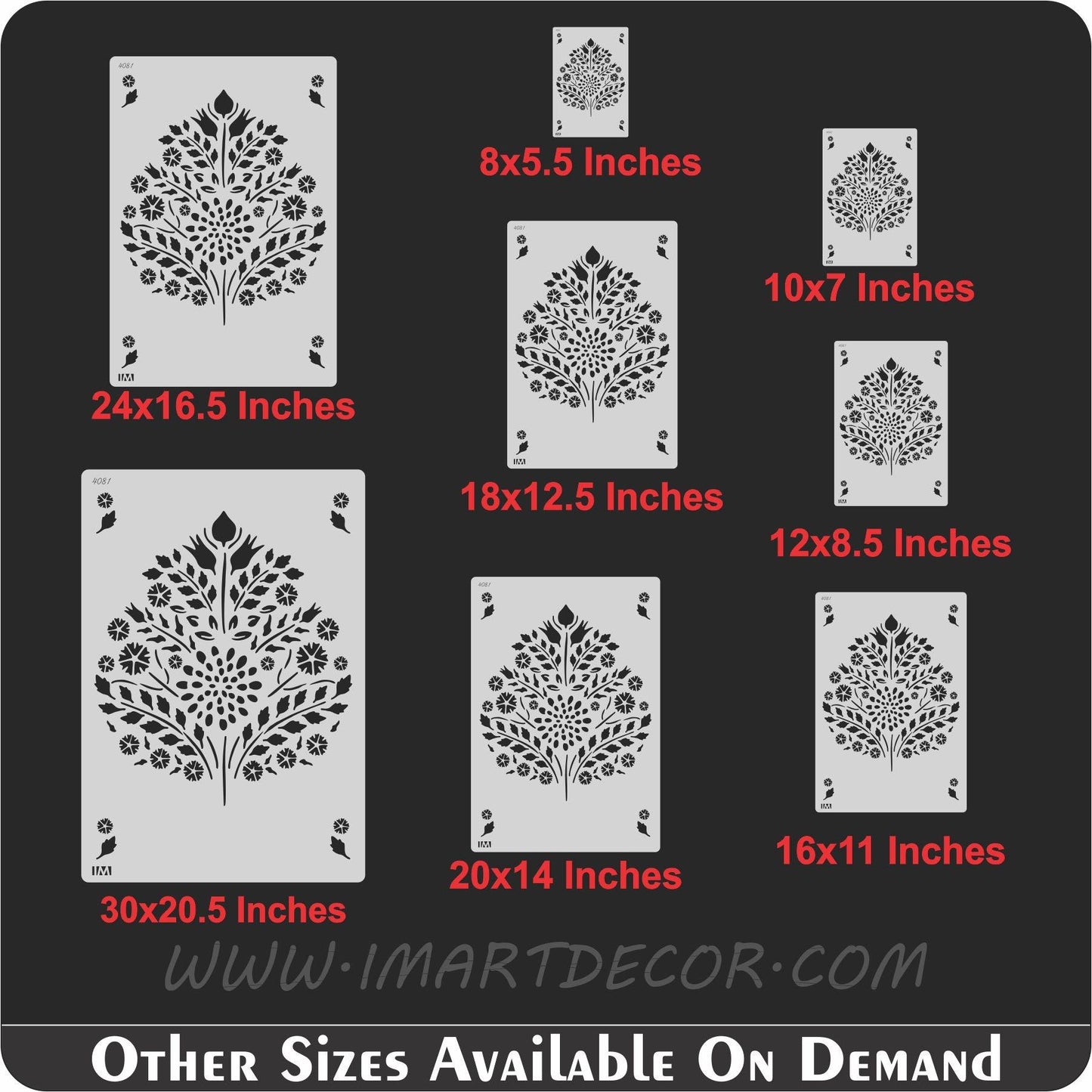 Leaf Damask Pattern Reusable Stencil for Canvas,Furniture,Fabric and wall decoration.ID#251
