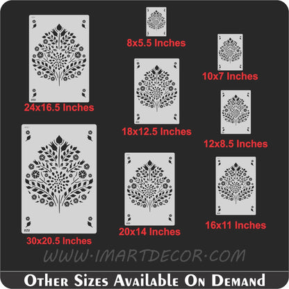 Leaf Damask Pattern Reusable Stencil for Canvas,Furniture,Fabric and wall decoration.ID#251