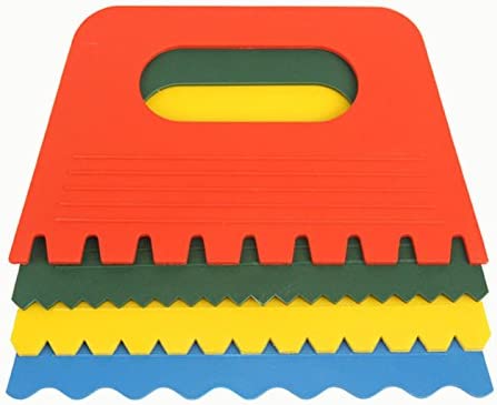 4Pcs Plastic Paint Scraper Painting Brush Kids Diy Painting Graffiti Brushes