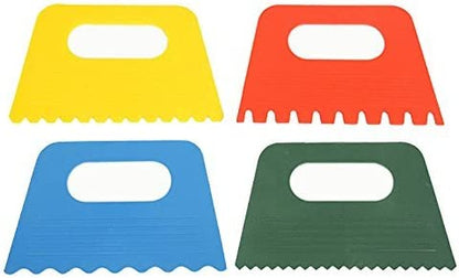 4Pcs Plastic Paint Scraper Painting Brush Kids Diy Painting Graffiti Brushes