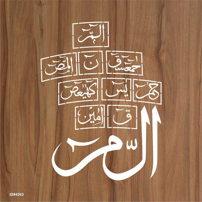 Loh e Qurani Calligraphy Islamic Reusable Stencil for Canvas and Wall Painting