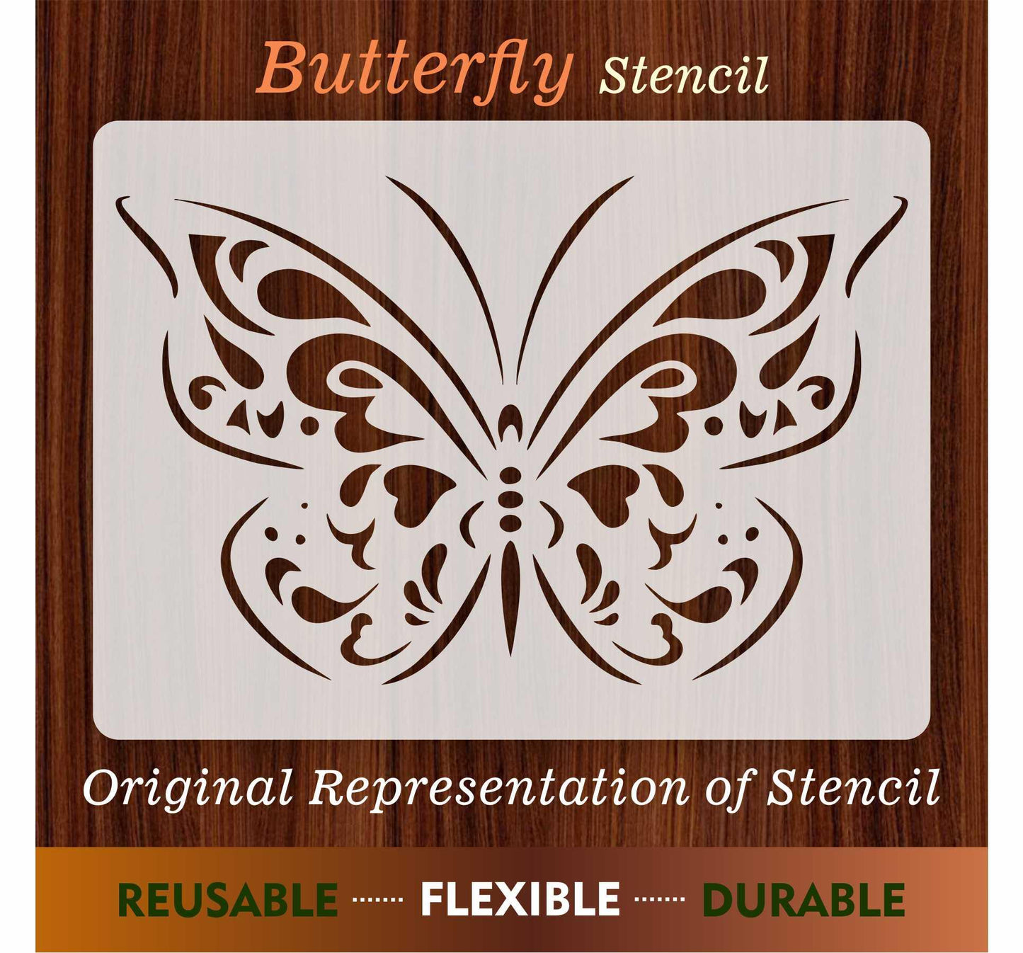 Butterfly Reusable Stencil for Canvas and wall painting.ID# 428