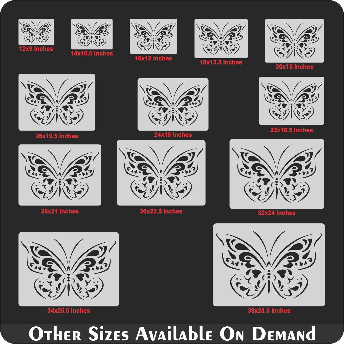 Butterfly Reusable Stencil for Canvas and wall painting.ID# 428