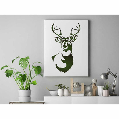 Deer Head Reusable Stencil for Canvas and wall painting.ID# 429