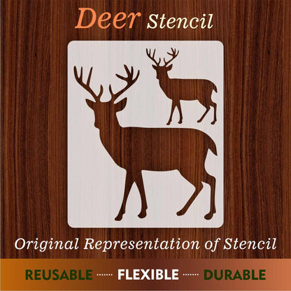 Deer Reusable Stencil for Canvas and wall painting.ID# 430