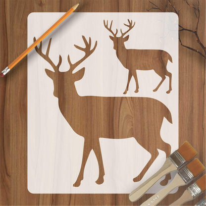 Deer Reusable Stencil for Canvas and wall painting.ID# 430