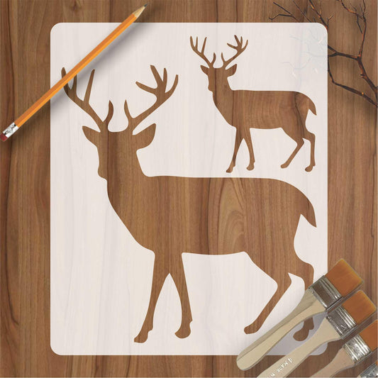 Deer Reusable Stencil for Canvas and wall painting.ID# 430