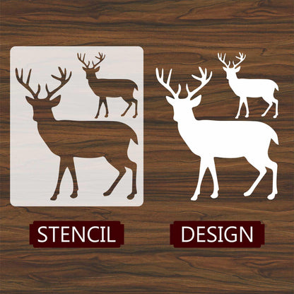 Deer Reusable Stencil for Canvas and wall painting.ID# 430