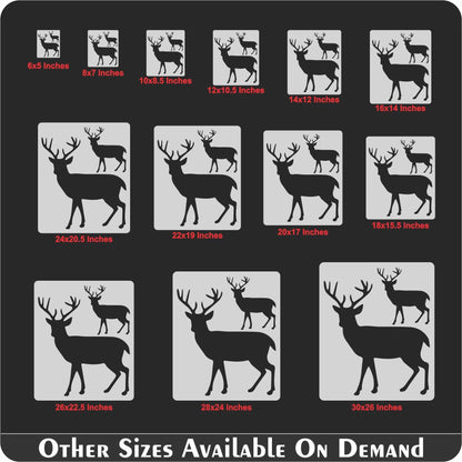 Deer Reusable Stencil for Canvas and wall painting.ID# 430