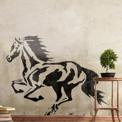 Running Horse Reusable Stencil for Canvas and wall painting.ID# 431