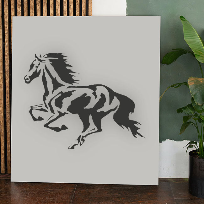 Running Horse Reusable Stencil for Canvas and wall painting.ID# 431