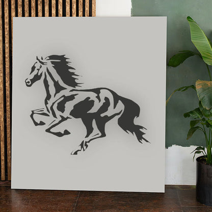 Running Horse Reusable Stencil for Canvas and wall painting.ID# 431