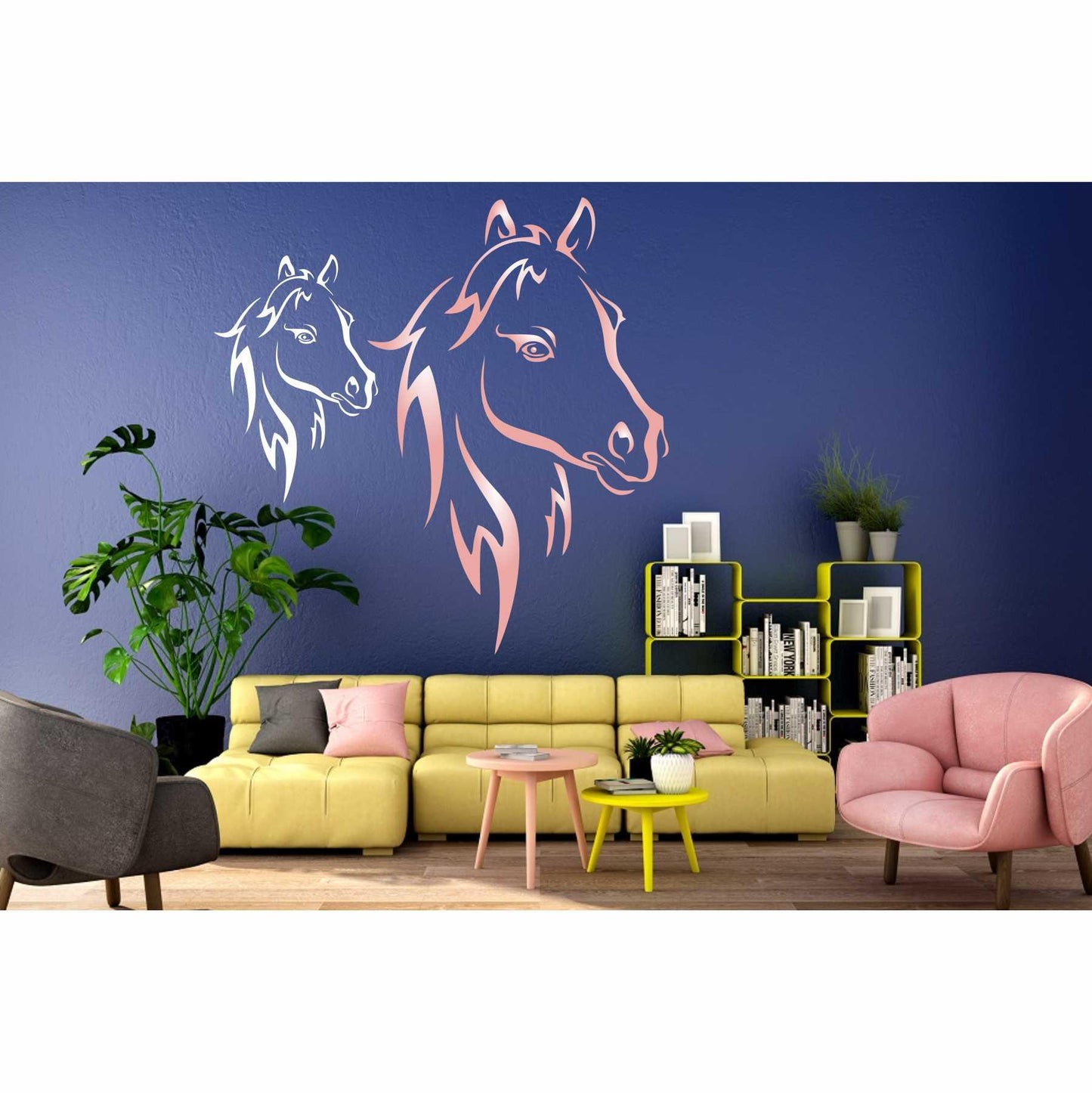 Horse Head Reusable Stencil for Canvas and wall painting.ID# 432