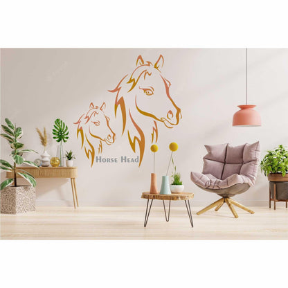 Horse Head Reusable Stencil for Canvas and wall painting.ID# 432