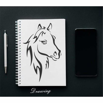 Horse Head Reusable Stencil for Canvas and wall painting.ID# 432