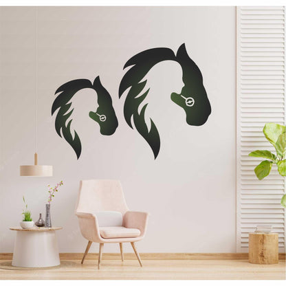 Horse & Girl Reusable Stencil for Canvas and wall painting.ID# 439