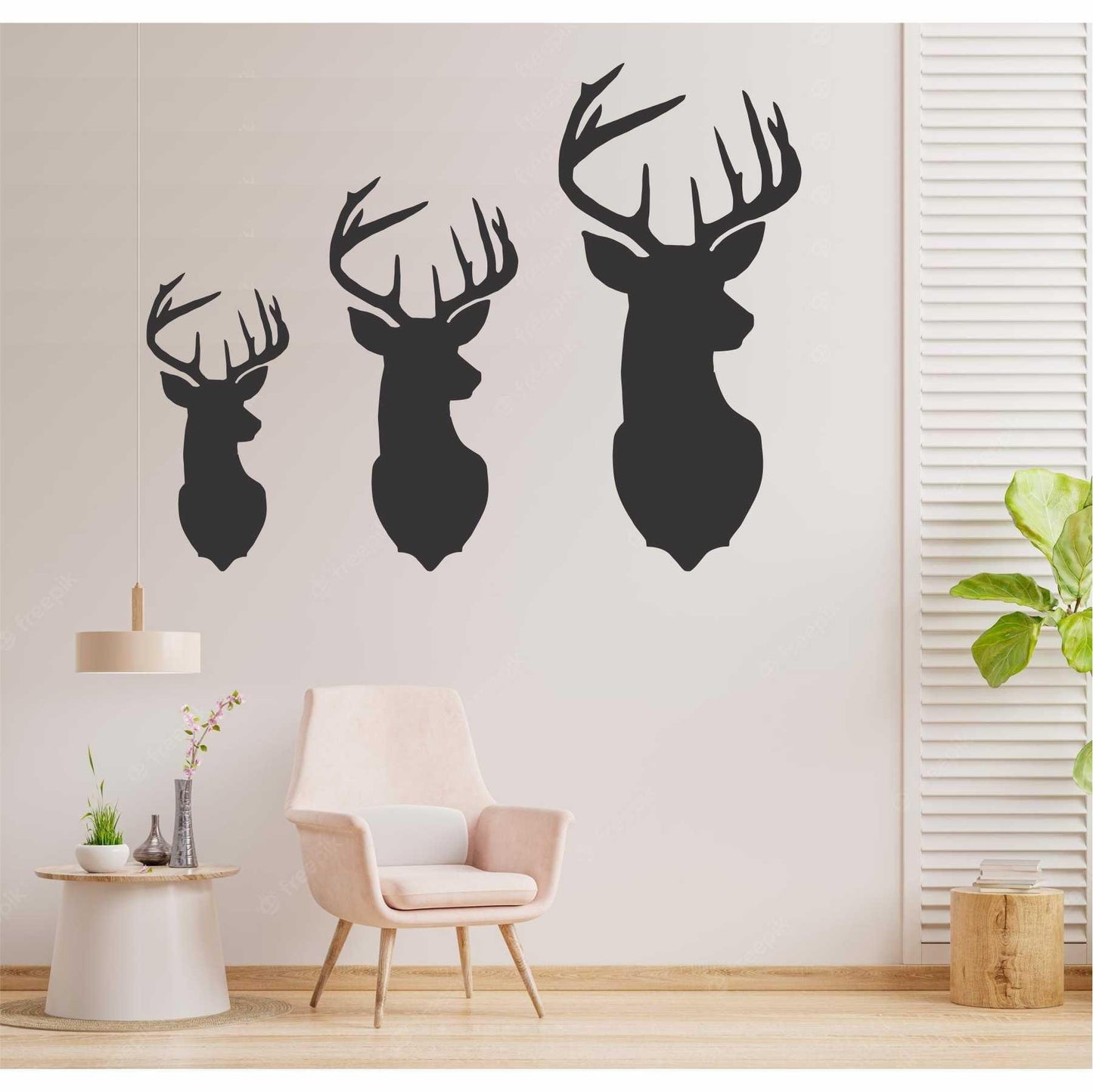 Cristmas Deer Head Reusable Stencil for Canvas and wall painting.ID# 440
