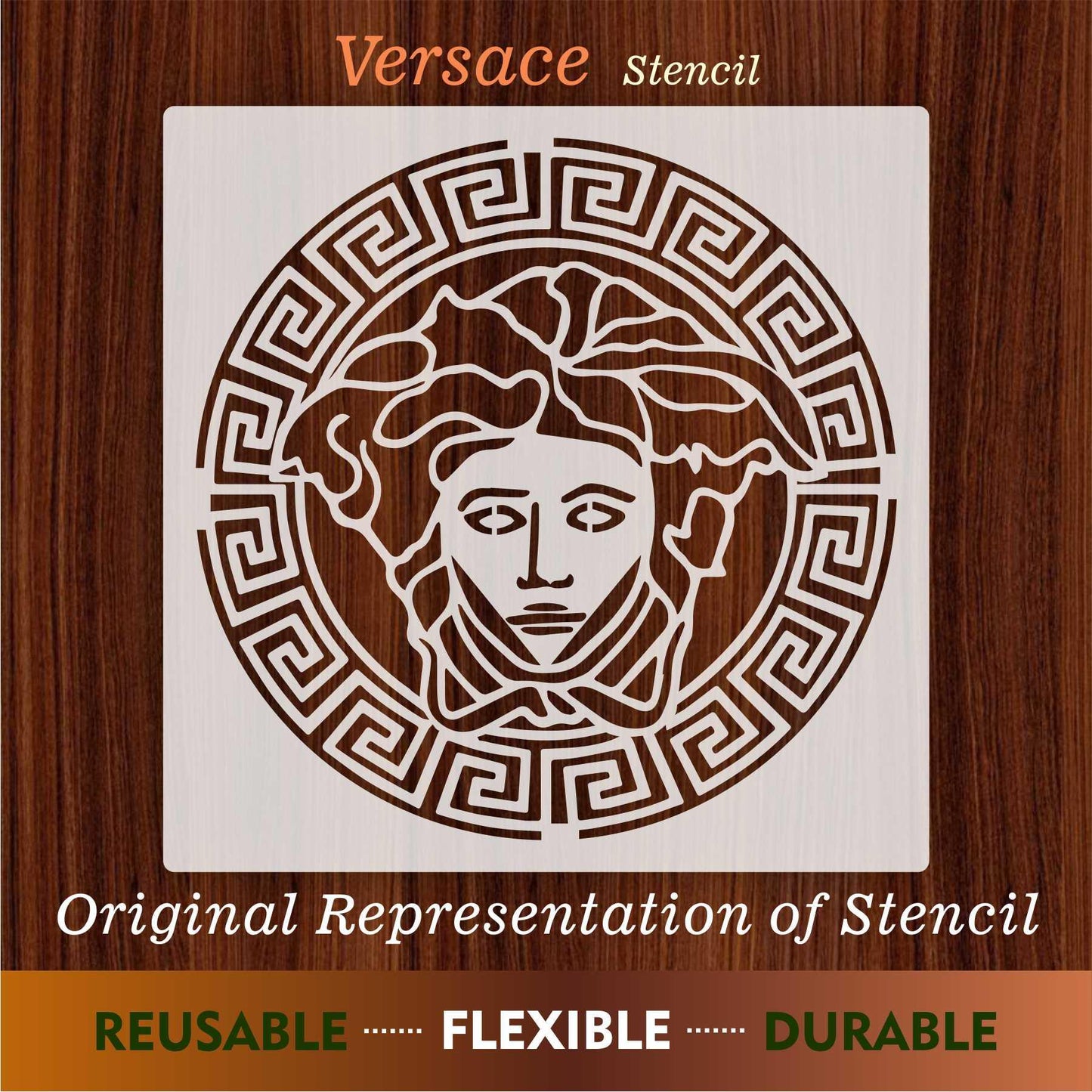 Versace Reusable Stencil For Canvas And Wall Painting.ID# 445